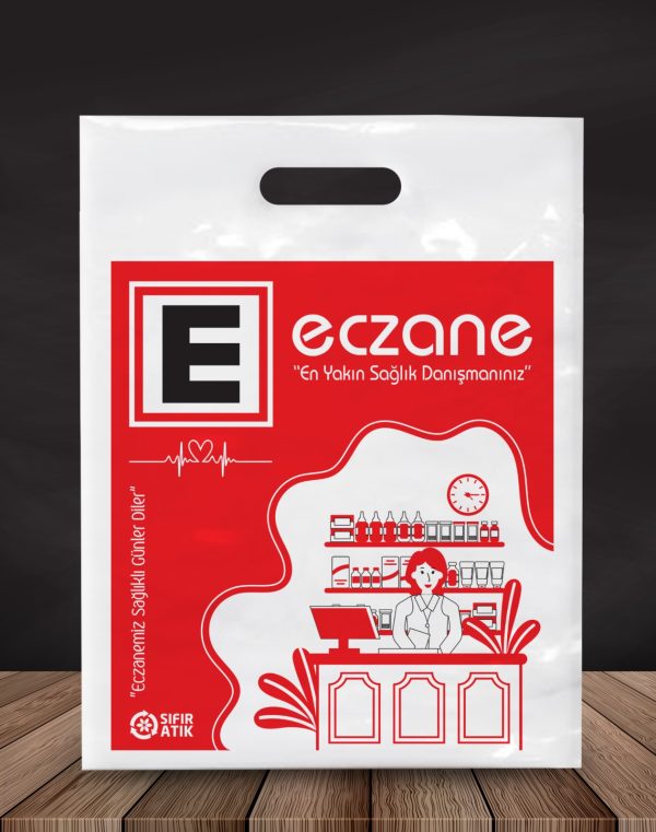 ECZANE BASKILI EL GEÇME POŞET 24X40